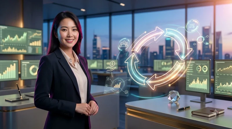 Artistic illustration representing the leader behind a top entertainment platform