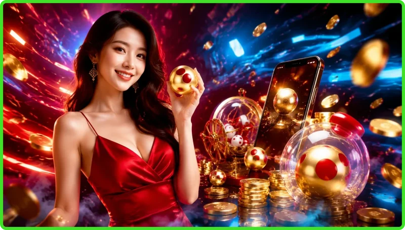 Biểu tượng khái niệm Lô Đề Chạm: Mạng lưới số học kỹ thuật số với ánh sáng neon.