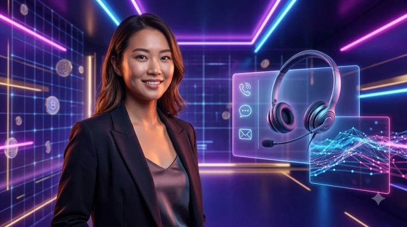 Minh họa các kênh liên hệ khác nhau dưới dạng biểu tượng holographic nổi.