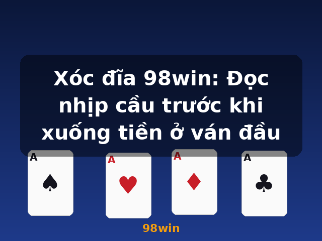 Xóc đĩa 98win: Đọc nhịp cầu trước khi xuống tiền ở ván đầu - 98win Xóc đĩa 98win: Đọc nhịp cầu trước khi xuống tiền ở ván đầu - 98win
